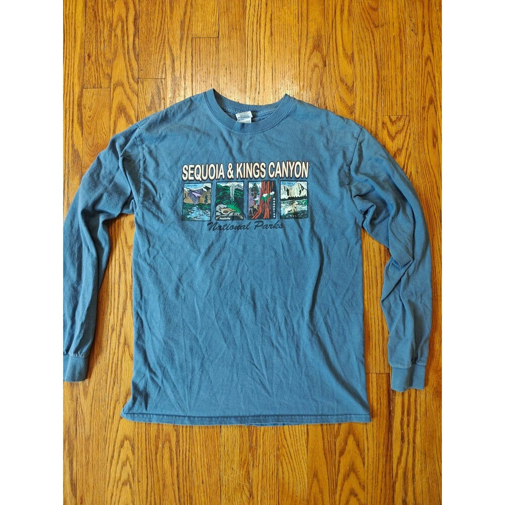 Vintage Sequoia Kings Canyon National Park Long Sleeve T Shirt Tourist Medium